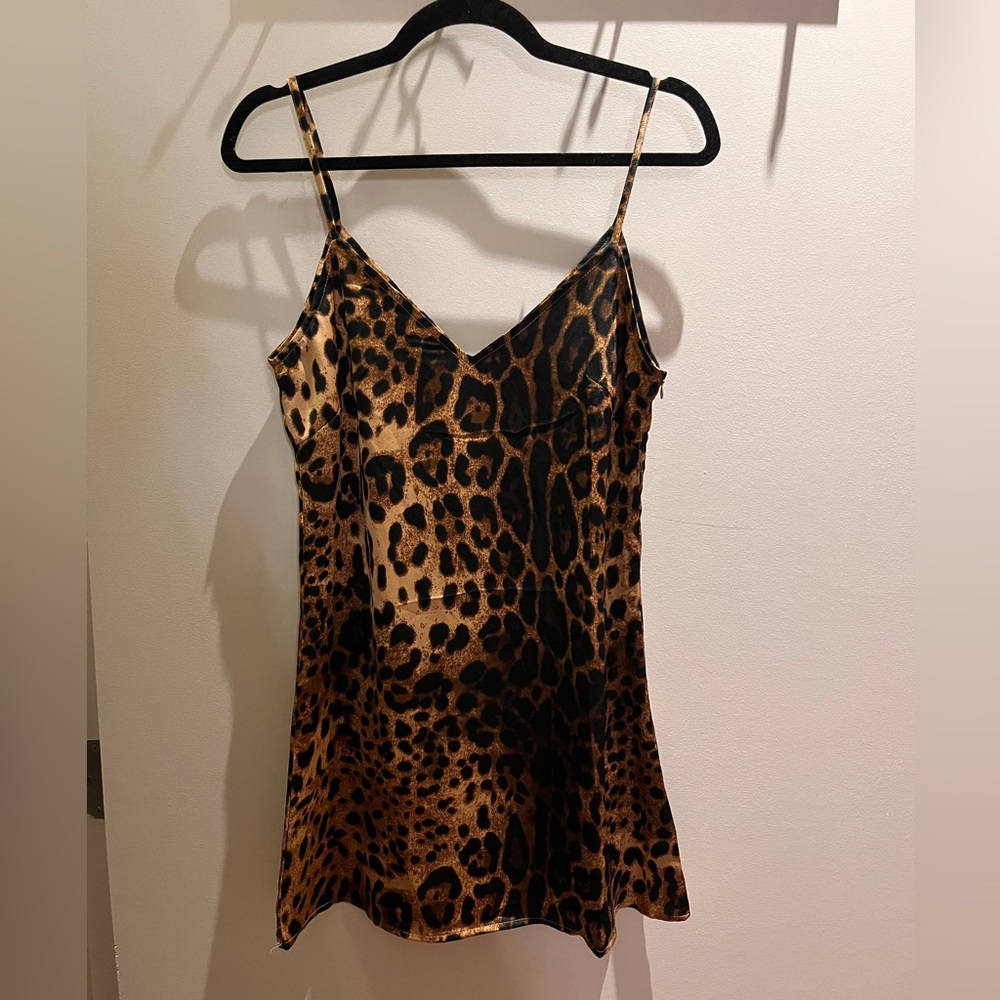 Nasty Gal cheetah mini slip dress
Size 2